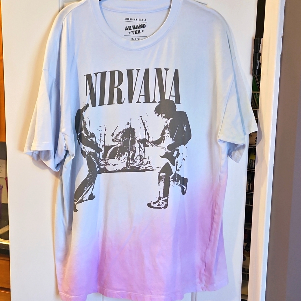 AE Oversize Nirvana Dip Dye Band Tee